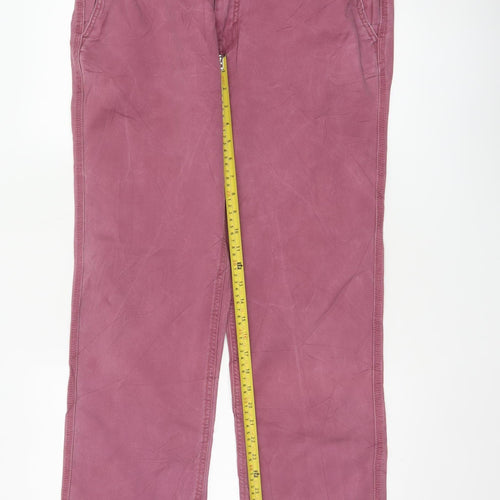 Fat Face Men’s Pink 34in Cotton Straight Chino Trousers