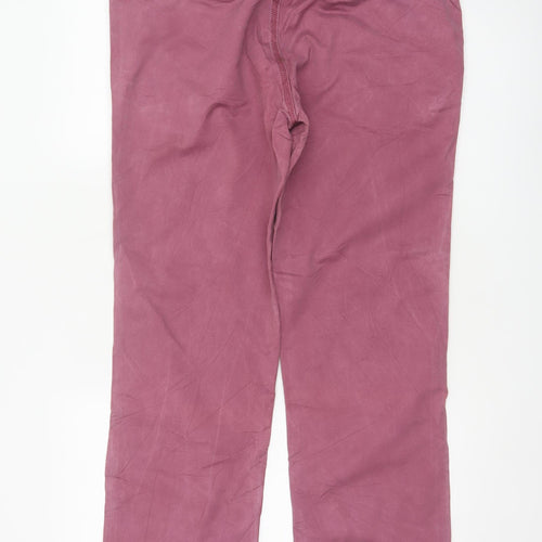 Fat Face Men’s Pink 34in Cotton Straight Chino Trousers