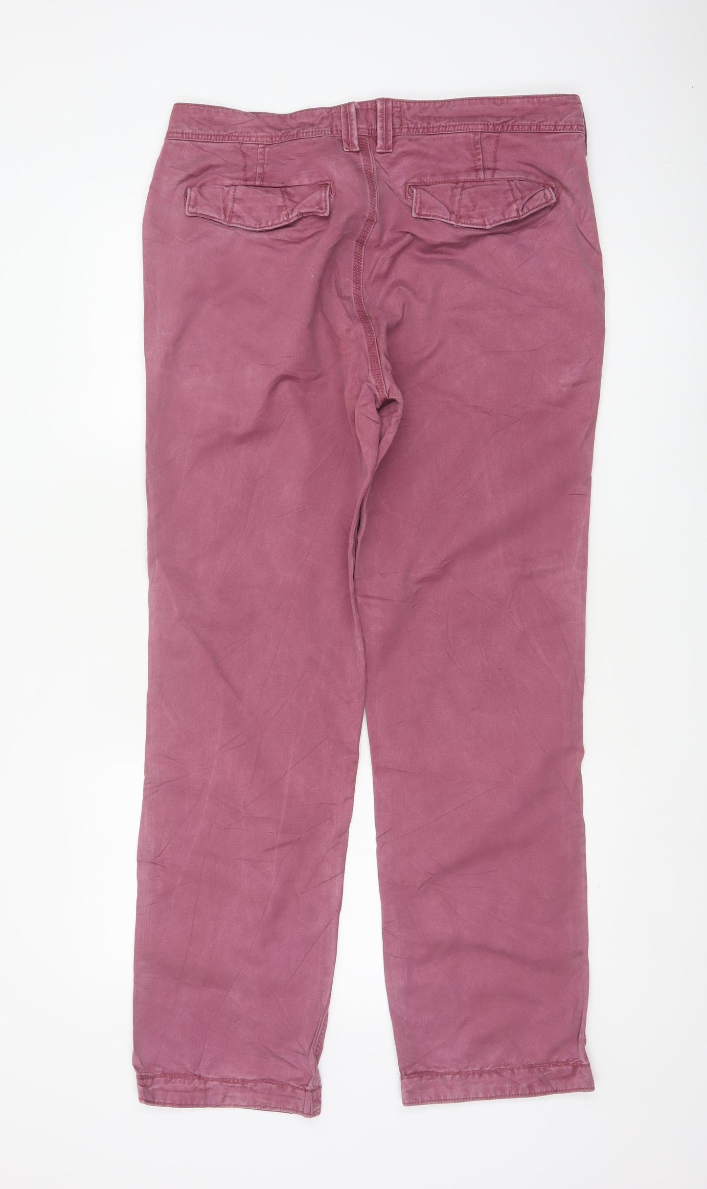 Fat Face Men’s Pink 34in Cotton Straight Chino Trousers