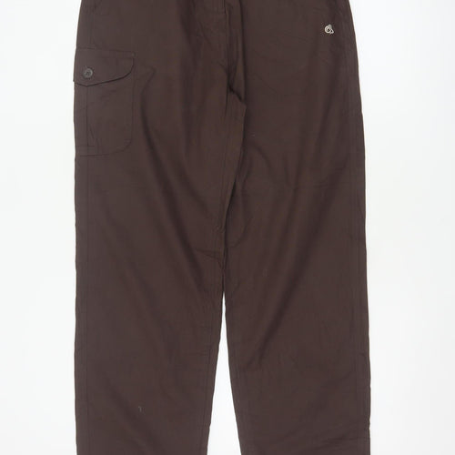 Craghoppers Women’s Brown UK 12 Regular Cargo Tapered Trousers