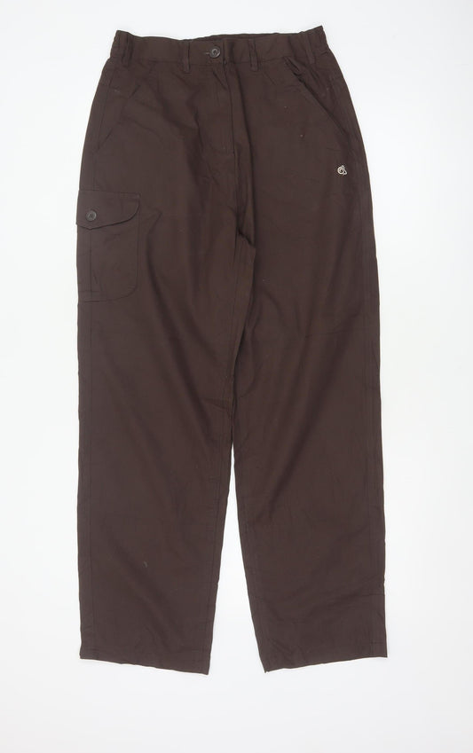 Craghoppers Women’s Brown UK 12 Regular Cargo Tapered Trousers