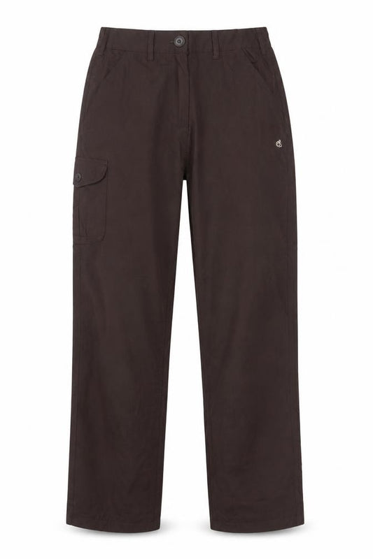 Craghoppers Women’s Brown UK 12 Regular Cargo Tapered Trousers