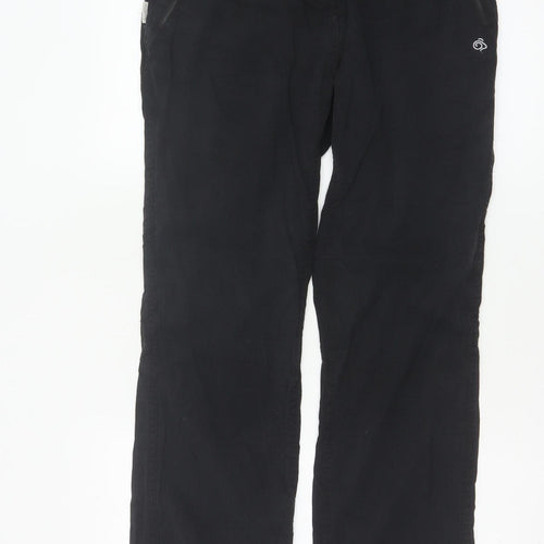 Craghoppers Women’s Black UK 8 Straight Outdoor Walking Trousers