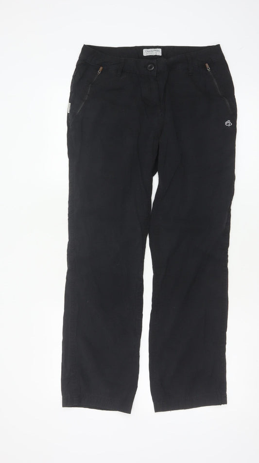Craghoppers Women’s Black UK 8 Straight Outdoor Walking Trousers