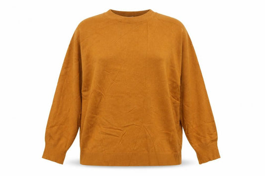 Mango Women’s Orange M Relaxed Raglan Crew Neck Knit Jumper
