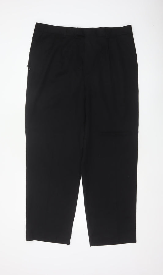 Burton Men's Black 38S Straight Dress Trousers Formal Workwear