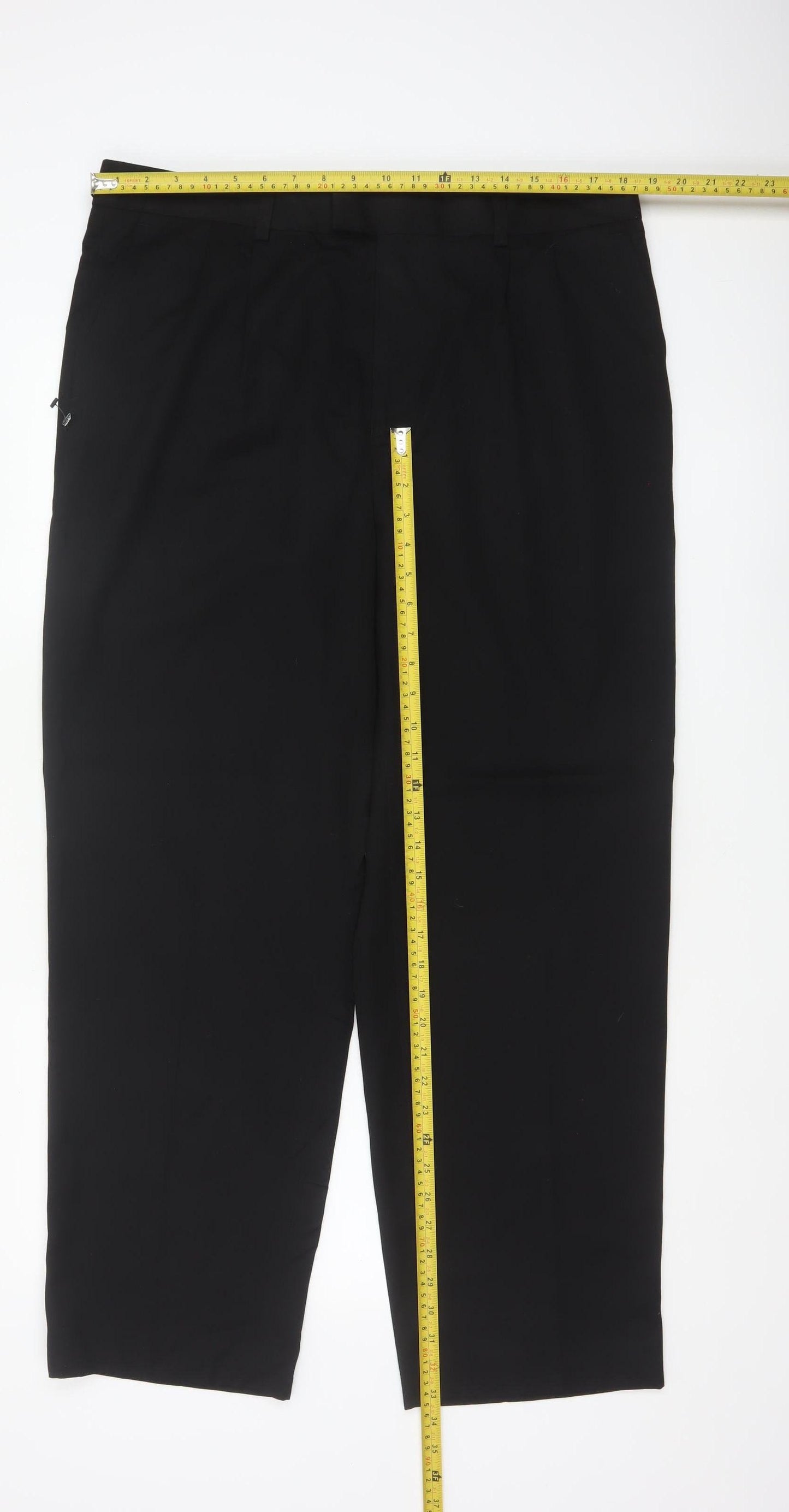 Burton Men's Black 38S Straight Dress Trousers Formal Workwear