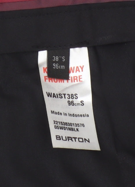 Burton Men's Black 38S Straight Dress Trousers Formal Workwear
