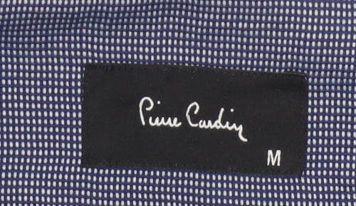 Pierre Cardin Men’s Blue M V-Neck Button-Up Casual Shirt Jacket