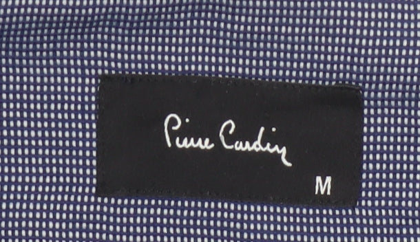 Pierre Cardin Men’s Blue M V-Neck Button-Up Casual Shirt Jacket