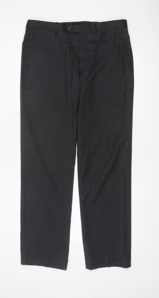 Paul Smith Men Grey Size 30 Wool Straight Dress Trousers Made in Italy