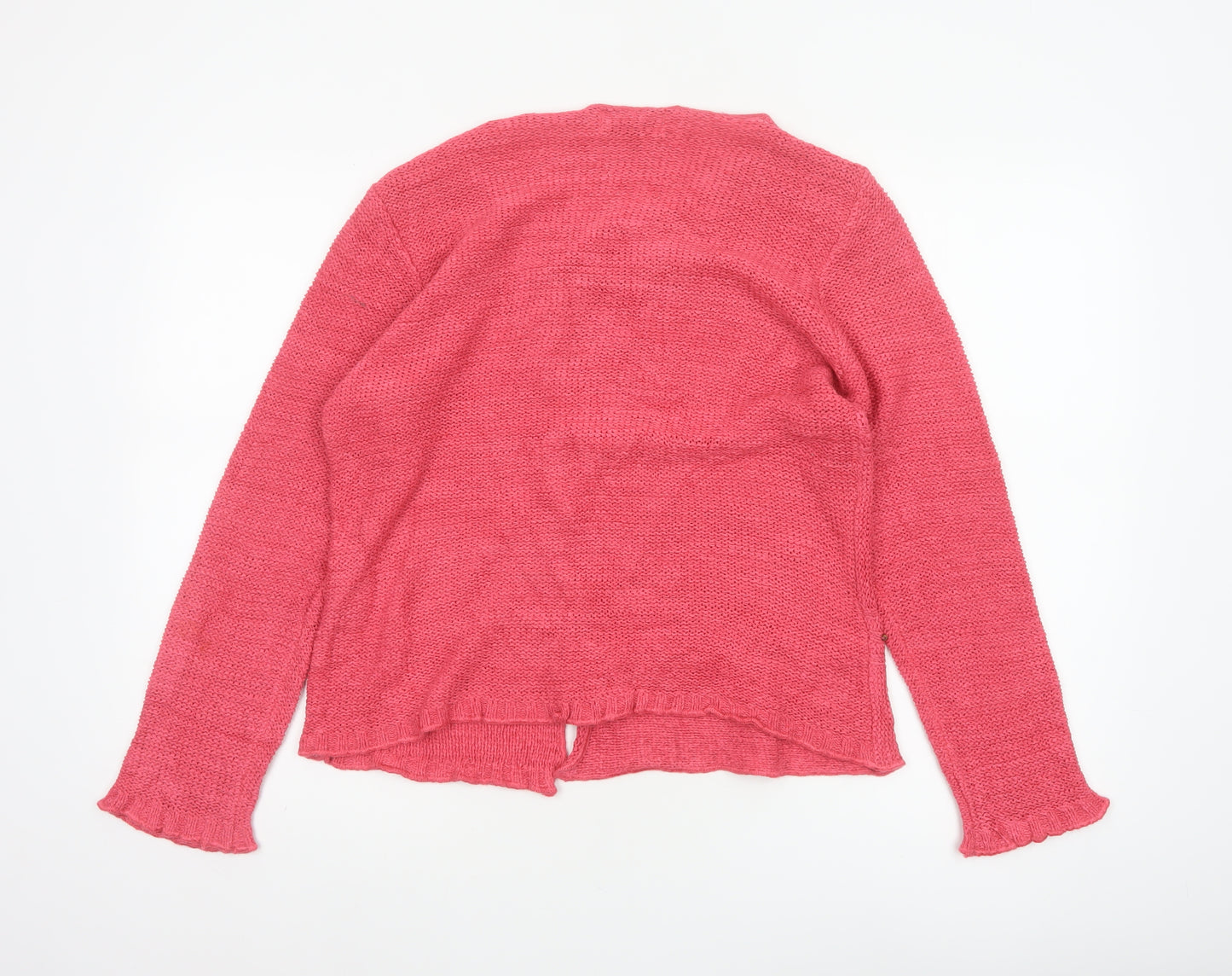 The Stock Shop Women’s Pink L Knit Button Cardigan Long Sleeve