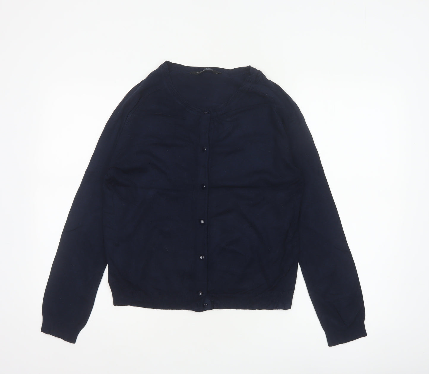 Dorothy Perkins Women Blue UK 12 Button Front Long Sleeve Cardigan