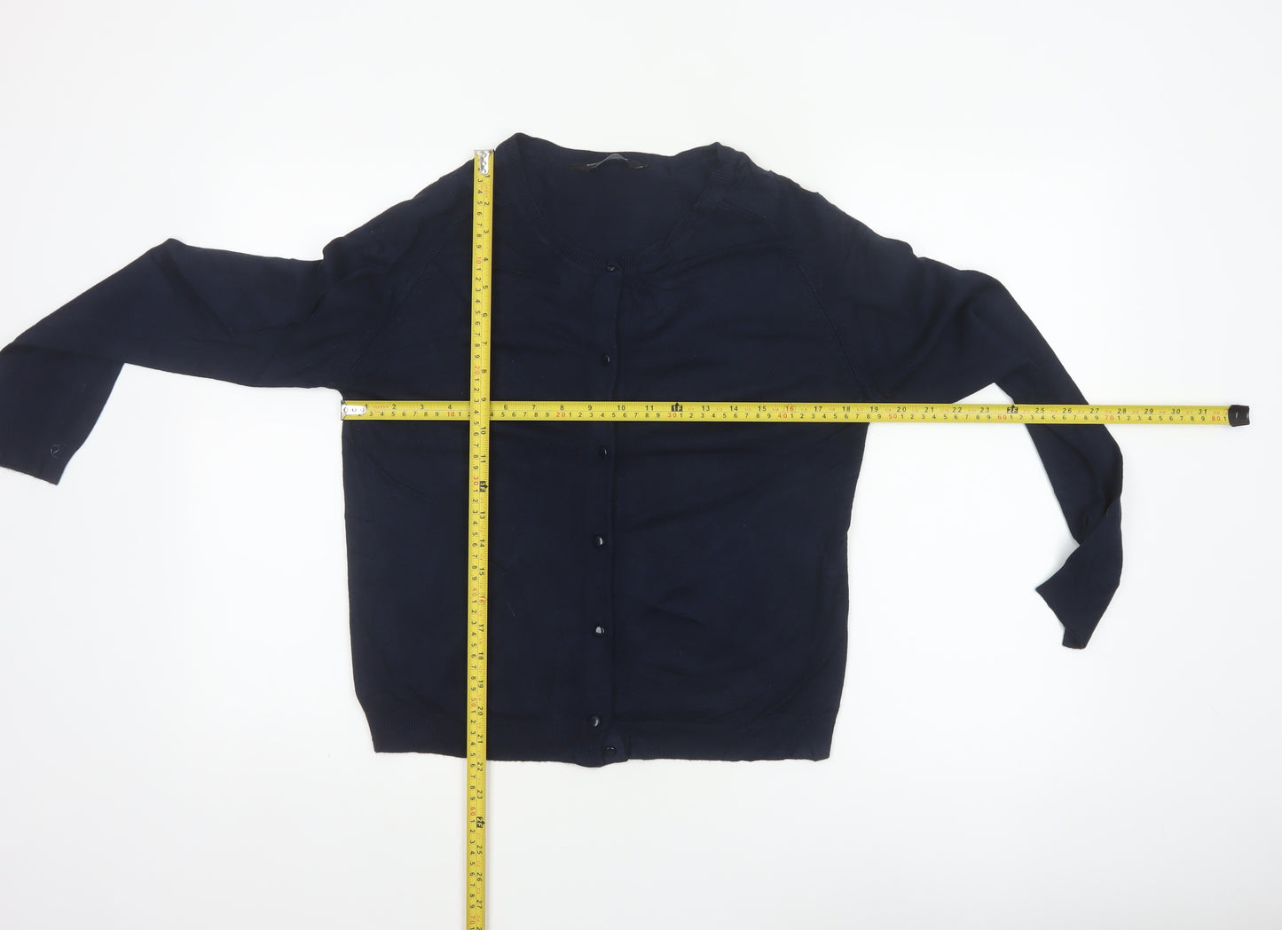 Dorothy Perkins Women Blue UK 12 Button Front Long Sleeve Cardigan