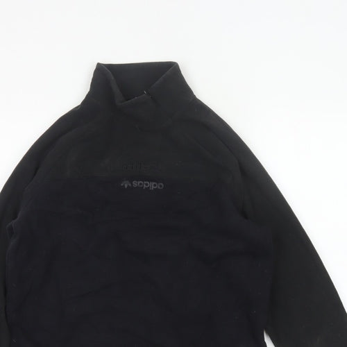 Adidas Women’s Black UK 4 Pullover Fleece High Neck Sweatshirt