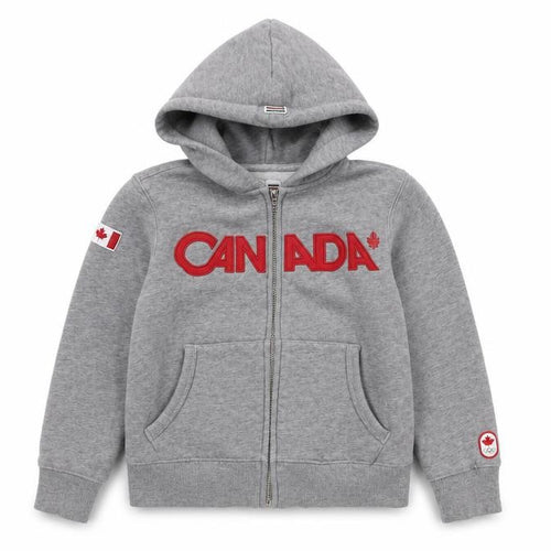 Hudson's Bay Boys Grey 5 Years Canada Olympic Full Zip Hoodie