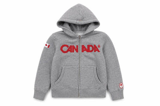 Hudson's Bay Boys Grey 5 Years Canada Olympic Full Zip Hoodie