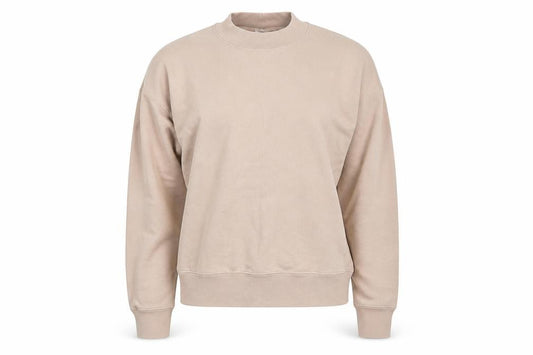 Uniqlo U Women Beige XS Cotton Blend Crew Neck Pullover Jumper