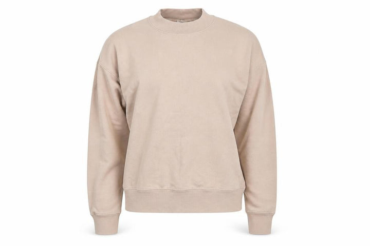 Uniqlo U Women Beige XS Cotton Blend Crew Neck Pullover Jumper