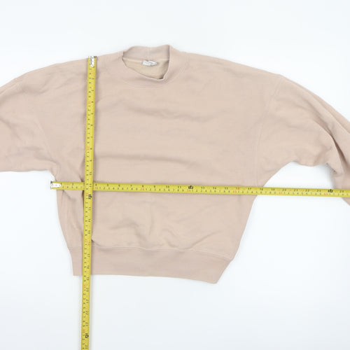 Uniqlo U Women Beige XS Cotton Blend Crew Neck Pullover Jumper