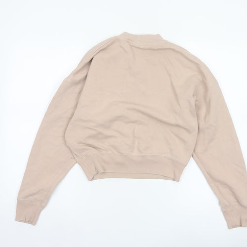 Uniqlo U Women Beige XS Cotton Blend Crew Neck Pullover Jumper