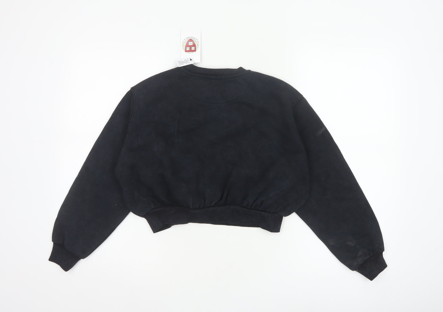Marks and Spencer Girls Black Harvard Logo Sweatshirt 10-11 Years Pullover