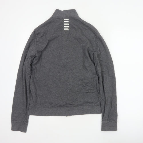 EA7 Emporio Armani Men Grey M Full Zip Logo Track Jacket