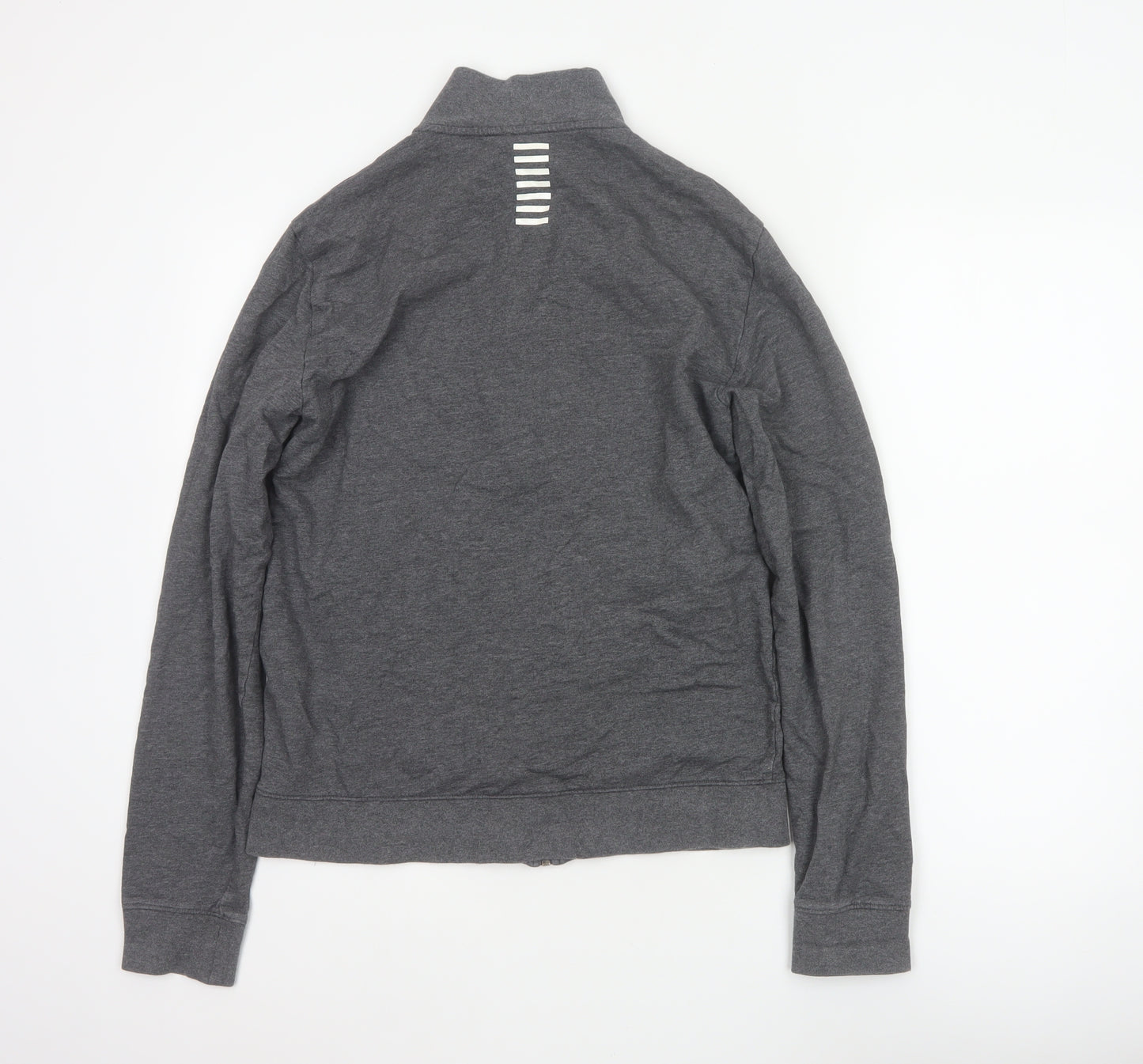 EA7 Emporio Armani Men Grey M Full Zip Logo Track Jacket