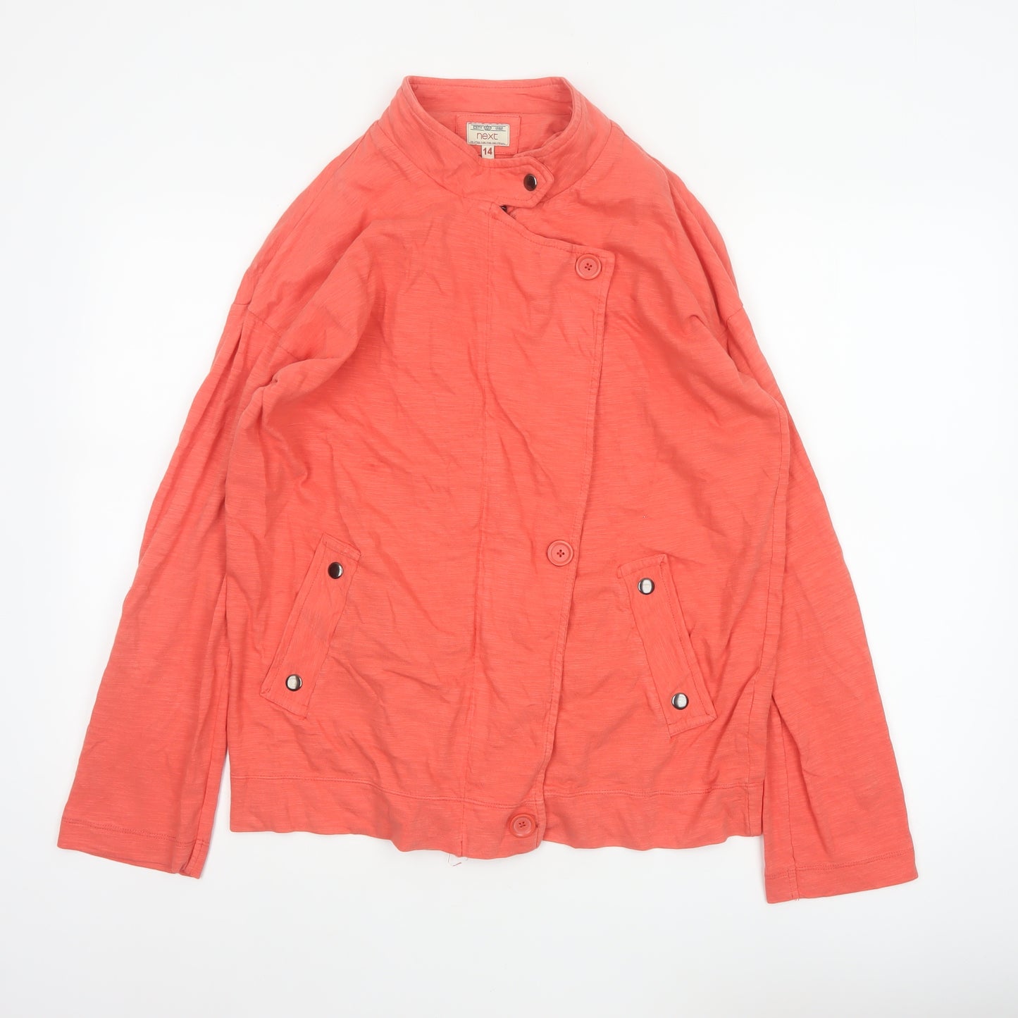 Next Women’s Orange Size 14 Lightweight Cotton Button Jacket