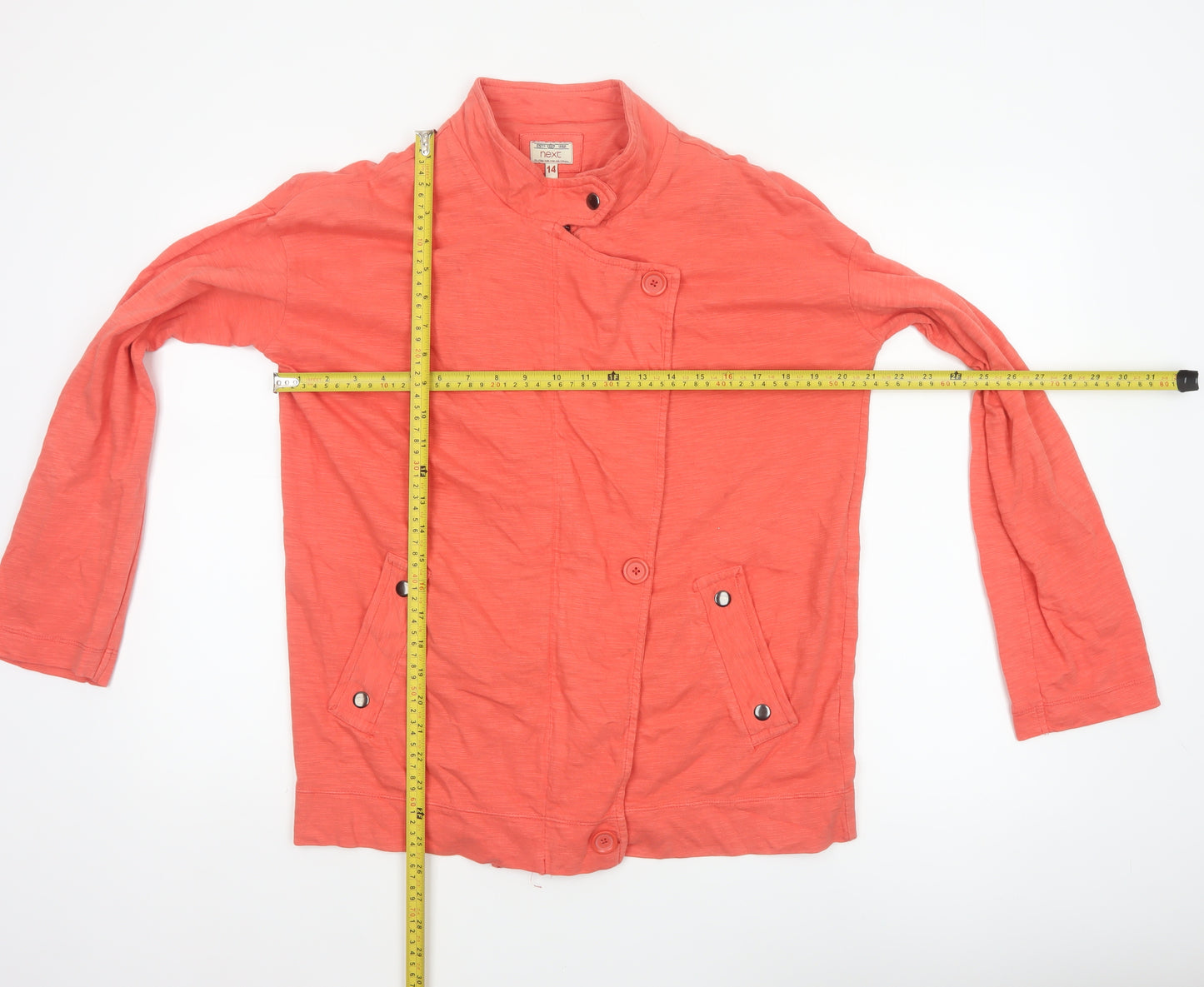 Next Women’s Orange Size 14 Lightweight Cotton Button Jacket