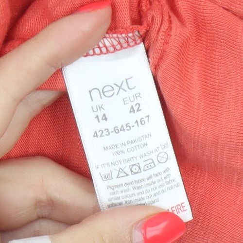 Next Women’s Orange Size 14 Lightweight Cotton Button Jacket