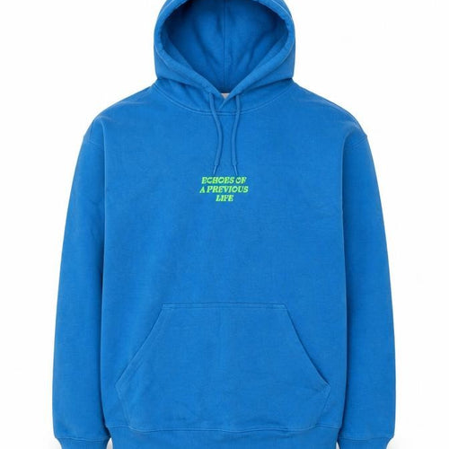 H&M Men's Blue M Relaxed Fit Pullover Hoodie Graphic Print