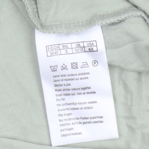 Damart Women’s Green UK 10 Basic 3/4 Sleeve Keyhole Jersey Top