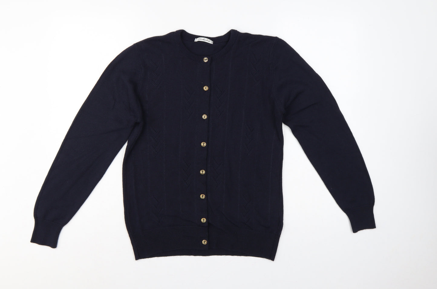 Berkertex Women’s Blue UK 10 Button Cardigan Long Sleeve Knit