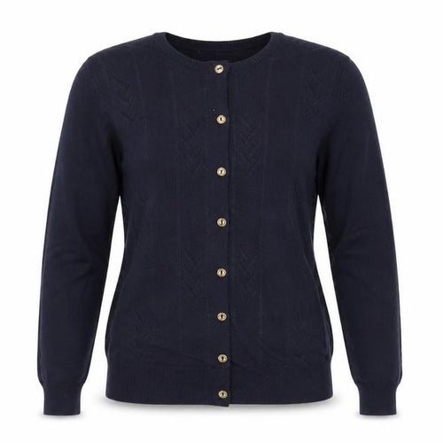 Berkertex Women’s Blue UK 10 Button Cardigan Long Sleeve Knit