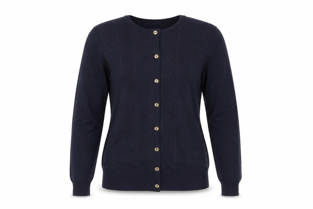 Berkertex Women’s Blue UK 10 Button Cardigan Long Sleeve Knit