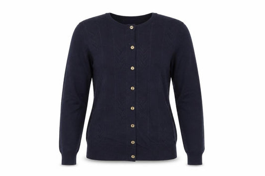Berkertex Women’s Blue UK 10 Button Cardigan Long Sleeve Knit