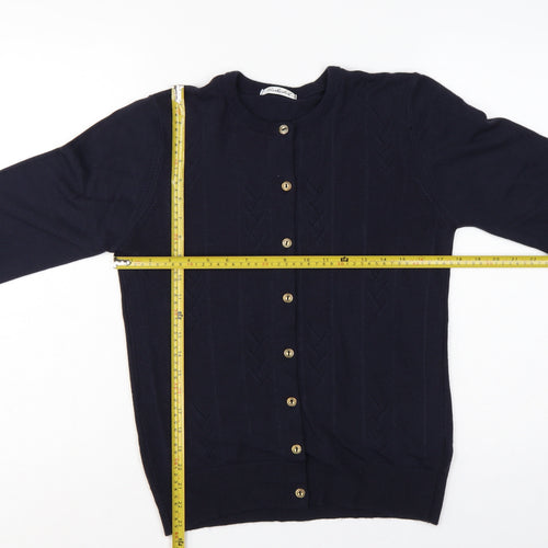 Berkertex Women’s Blue UK 10 Button Cardigan Long Sleeve Knit