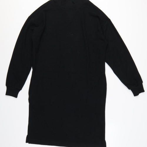 Marks and Spencer Women Black UK 6 Jumper Dress Mock Neck Knit