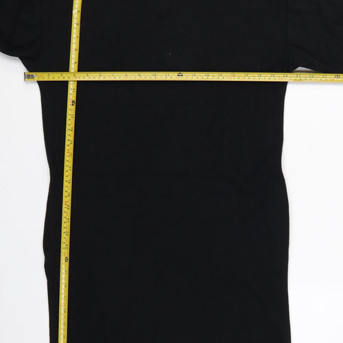 Marks and Spencer Women Black UK 6 Jumper Dress Mock Neck Knit