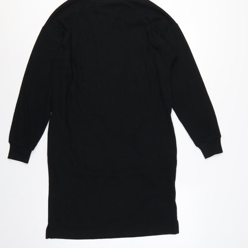 Marks and Spencer Women Black UK 6 Jumper Dress Mock Neck Knit