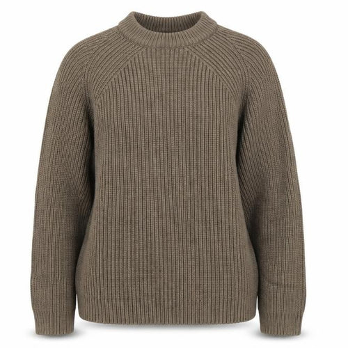Marks and Spencer Women Grey M Chunky Knit High Neck Jumper