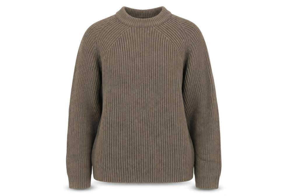 Marks and Spencer Women Grey M Chunky Knit High Neck Jumper