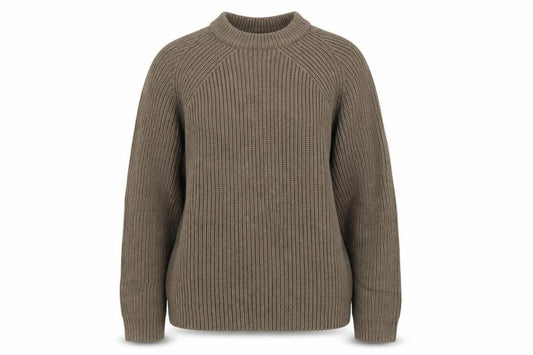 Marks and Spencer Women Grey M Chunky Knit High Neck Jumper