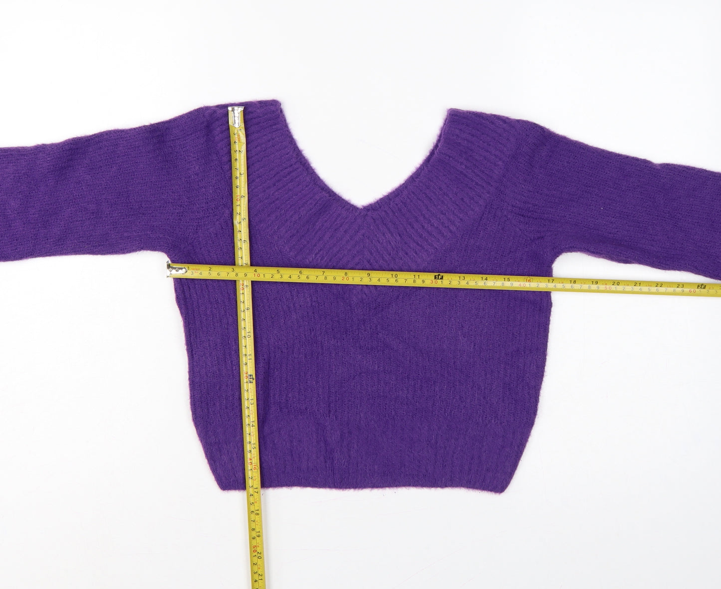 Divided Women’s Purple V-Neck Knit Pullover Jumper Size S