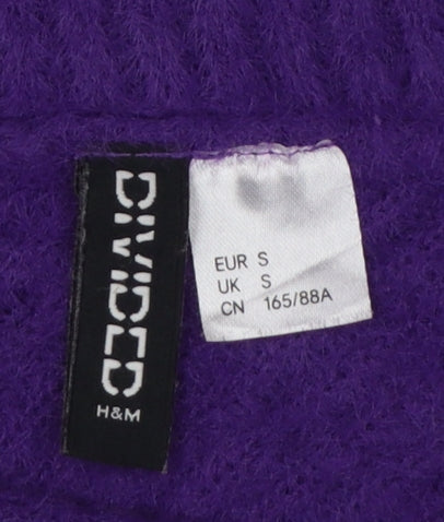 Divided Women’s Purple V-Neck Knit Pullover Jumper Size S