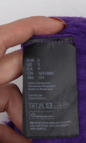 Divided Women’s Purple V-Neck Knit Pullover Jumper Size S