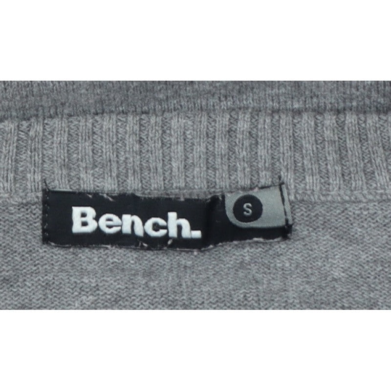 Additional view of Bench Men’s Grey, size S, V-Neck Logo Knit jumper