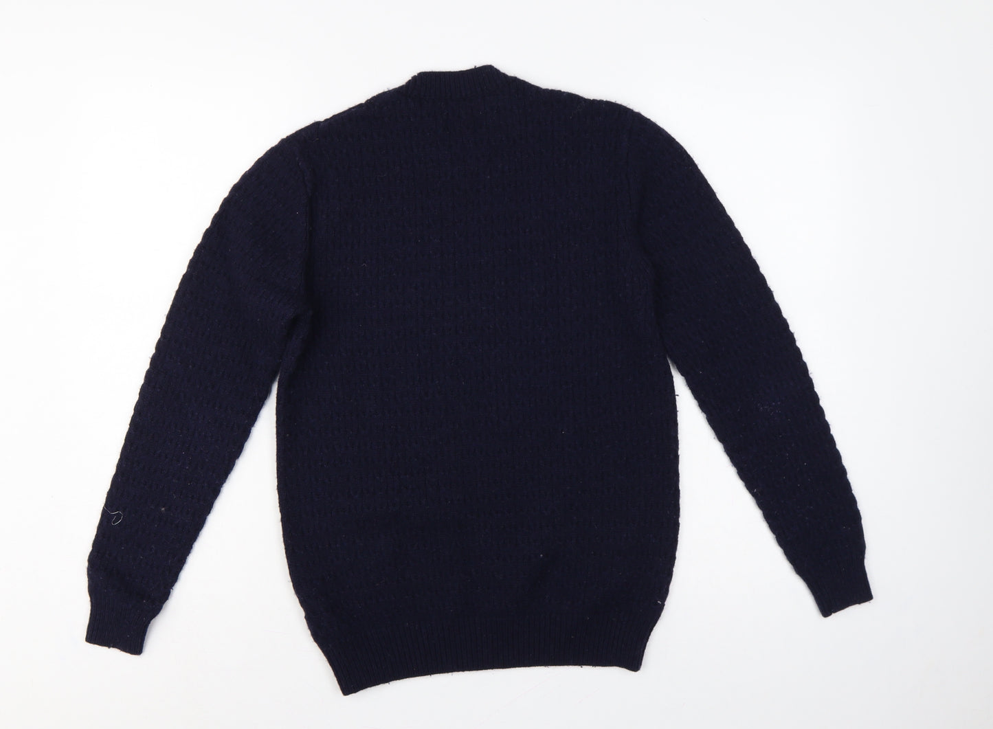 Jack Wills Men’s Blue S Lambswool Blend Crew Neck Pullover Jumper
