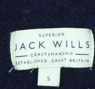 Jack Wills Men’s Blue S Lambswool Blend Crew Neck Pullover Jumper